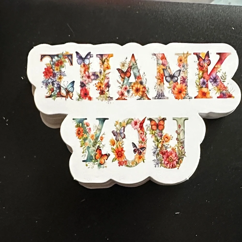 Thank You Cards 50ct Double Sided Splat Style Seller Supplies Shipping Supplies